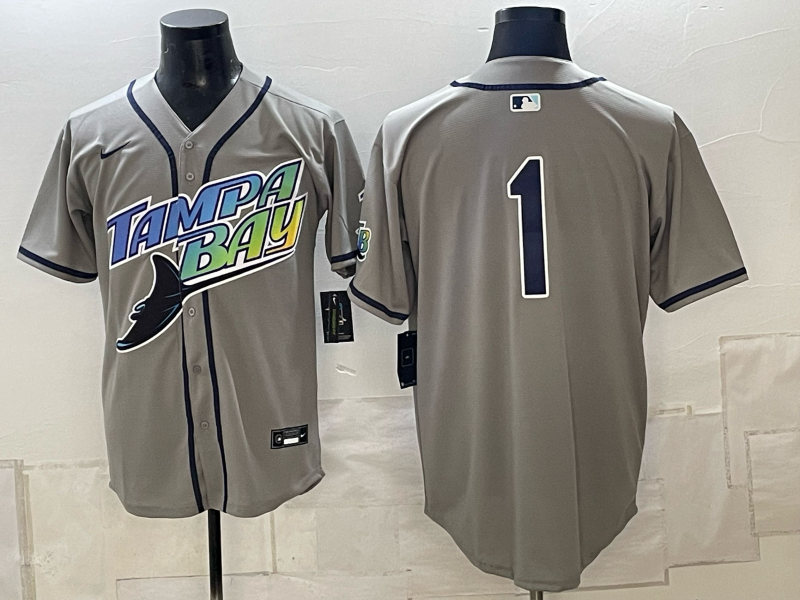 Men 2026 Tampa Bay Rays #1 grey Game Nike MLB Jersey 101204